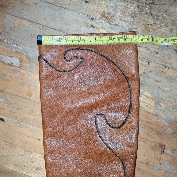 Vintage real leather western style boots - Picture 6 of 10